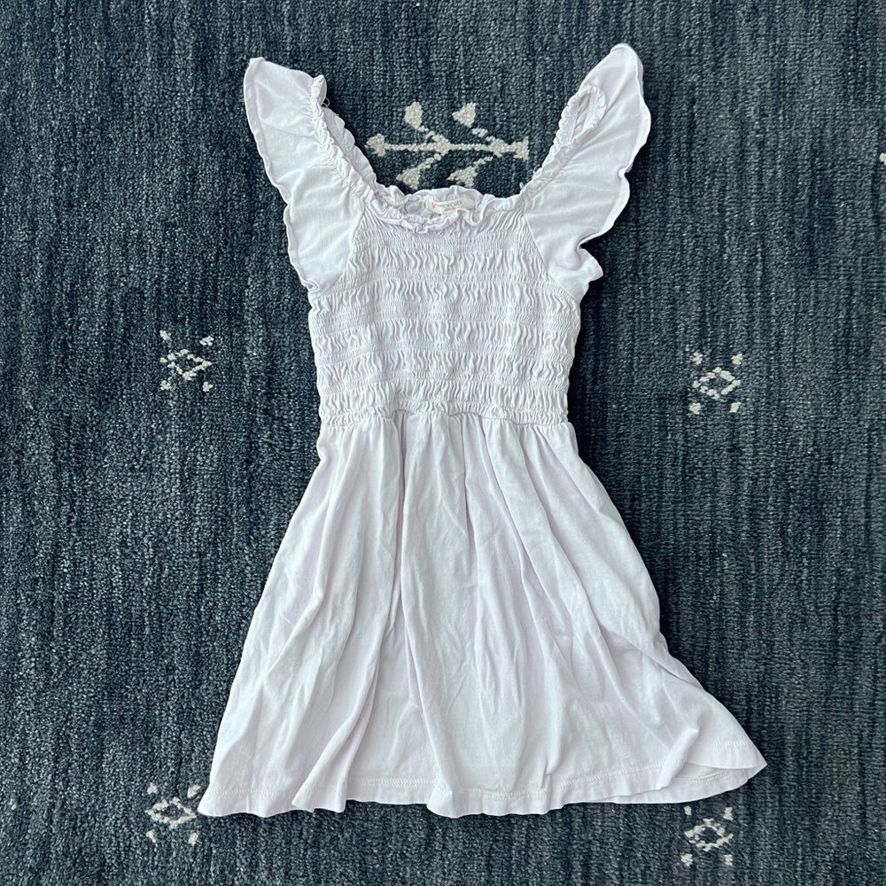 Crewcuts Girls' smocked flutter-shoulder dress XS